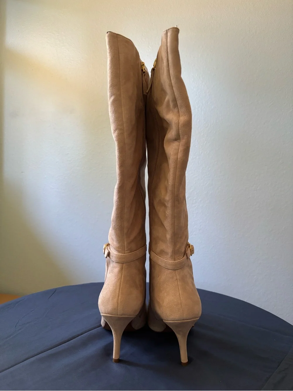 Linea Paolo Tan Over-the-Knee Pointed-Toe Stiletto Boots NEW IN BOX!